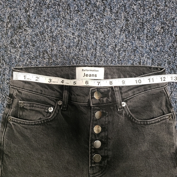 Reformation Liza Black Jeans Size 24 - Picture 6 of 9